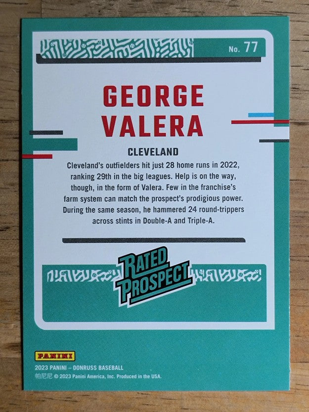 2023 Donruss #77 George Valera