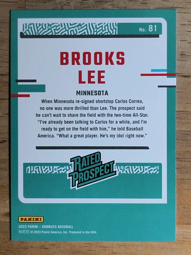 2023 Donruss #81 Brooks Lee