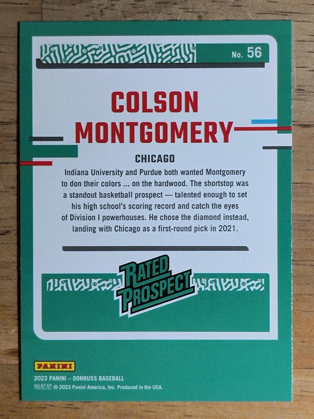 2023 Donruss Holo Purple #56 Colson Montgomery