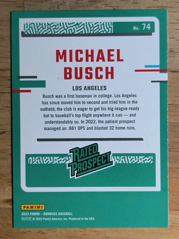 2023 Donruss Holo Purple #74 Michael Busch
