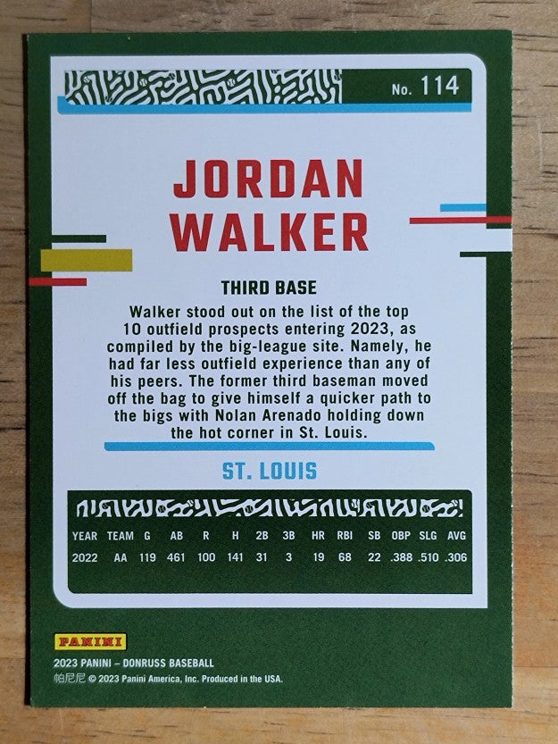 2023 Donruss #114 Jordan Walker