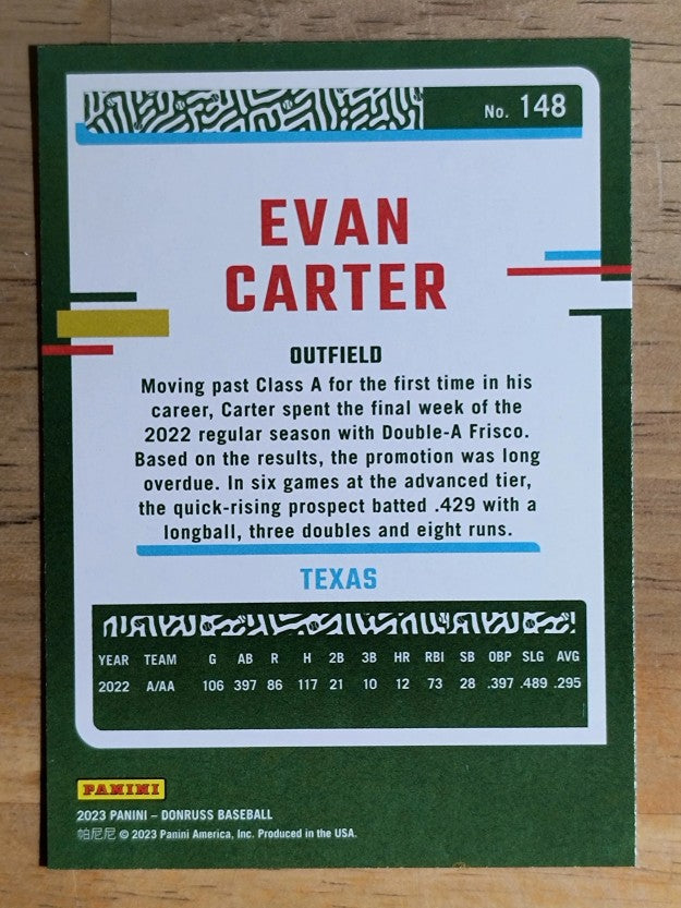 2023 Donruss #148 Evan Carter