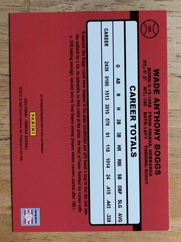 2023 Donruss #285 Wade Boggs RETRO