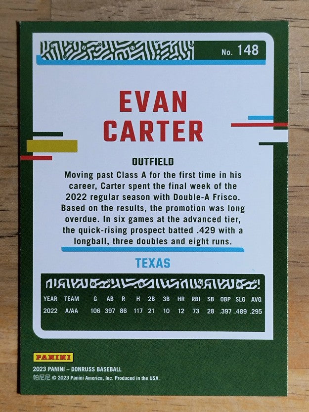 2023 Donruss #148 Evan Carter