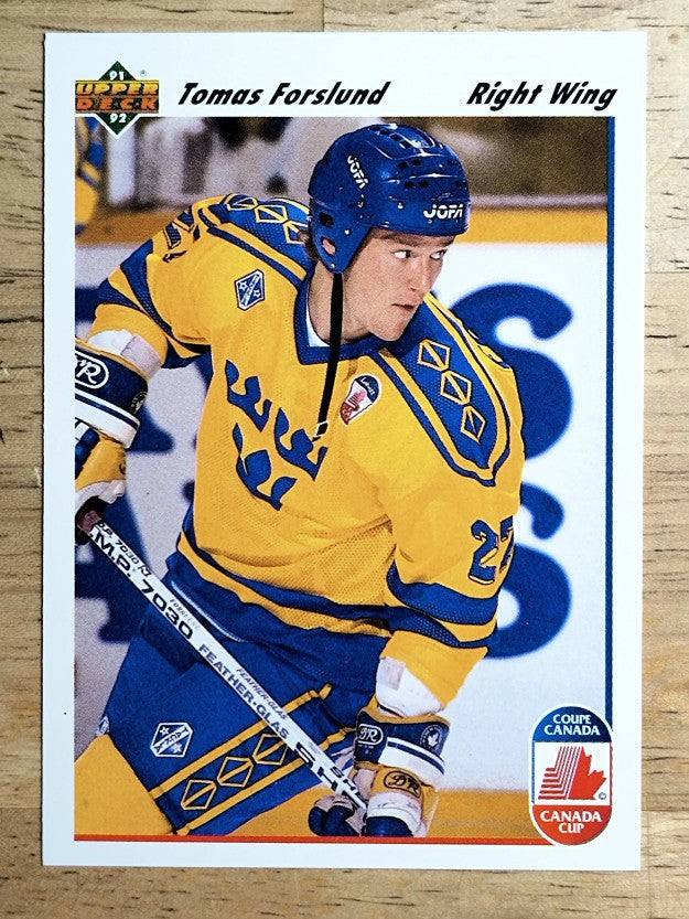 1991-92 Upper Deck #27 Tomas Forslund CC RC