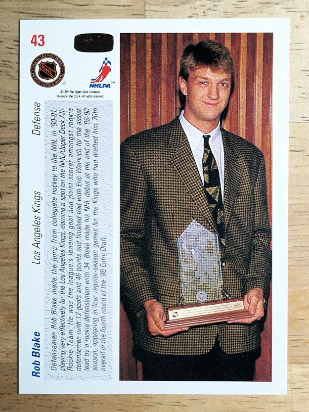 1991-92 Upper Deck #43 Rob Blake ART