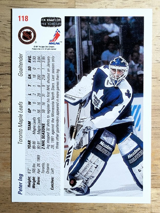 1991-92 Upper Deck #118 Peter Ing