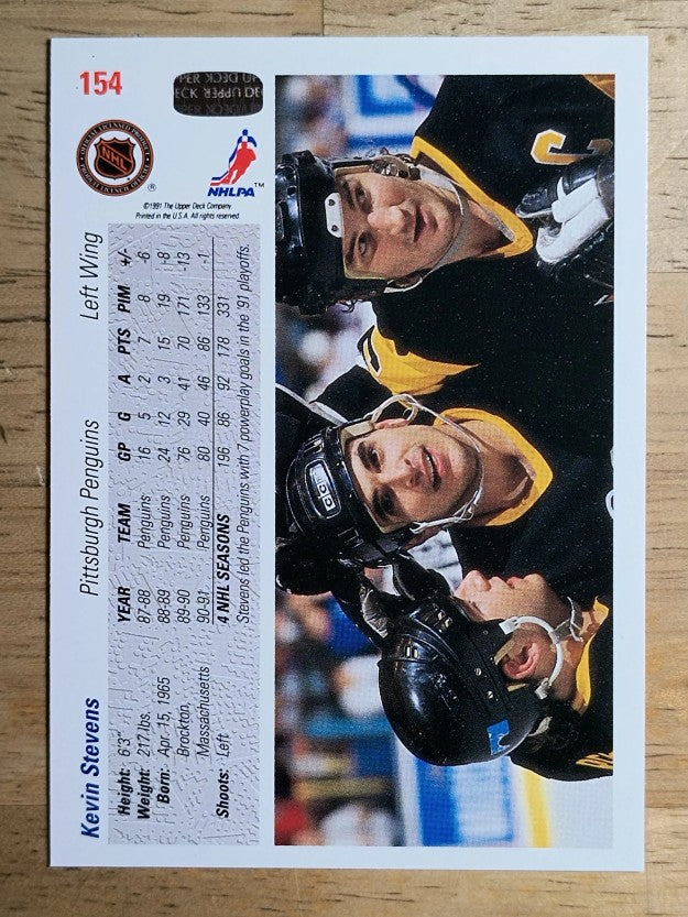 1991-92 Upper Deck #154 Kevin Stevens