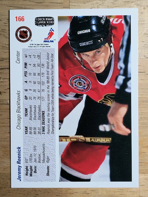1991-92 Upper Deck #166 Jeremy Roenick