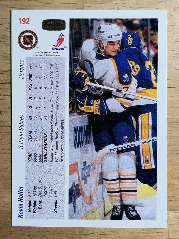 1991-92 Upper Deck #192 Kevin Haller RC