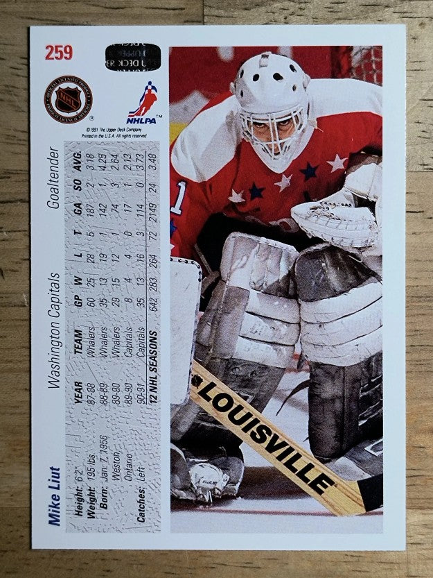 1991-92 Upper Deck #259 Mike Liut