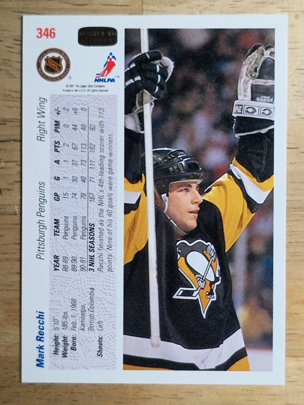 1991-92 Upper Deck #346 Mark Recchi