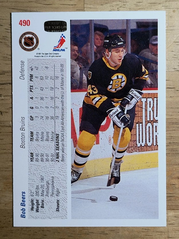 1991-92 Upper Deck #490 Bob Beers
