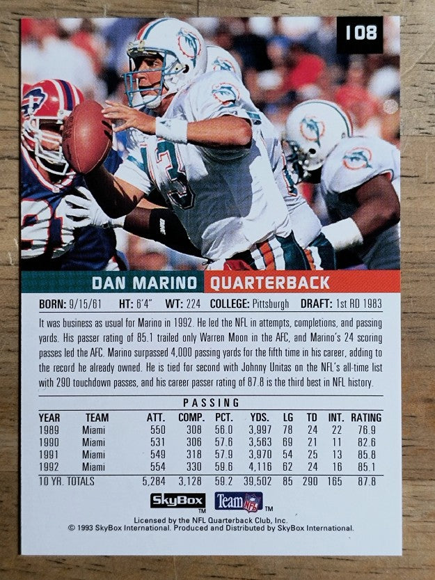 1993 SkyBox Premium #108 Dan Marino
