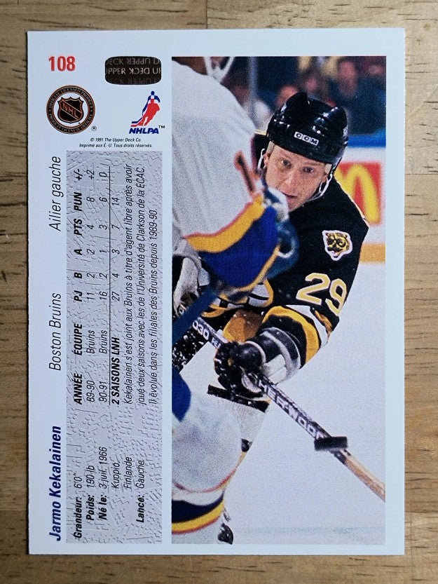 1991-92 Upper Deck French #108 Jarmo Kekalainen