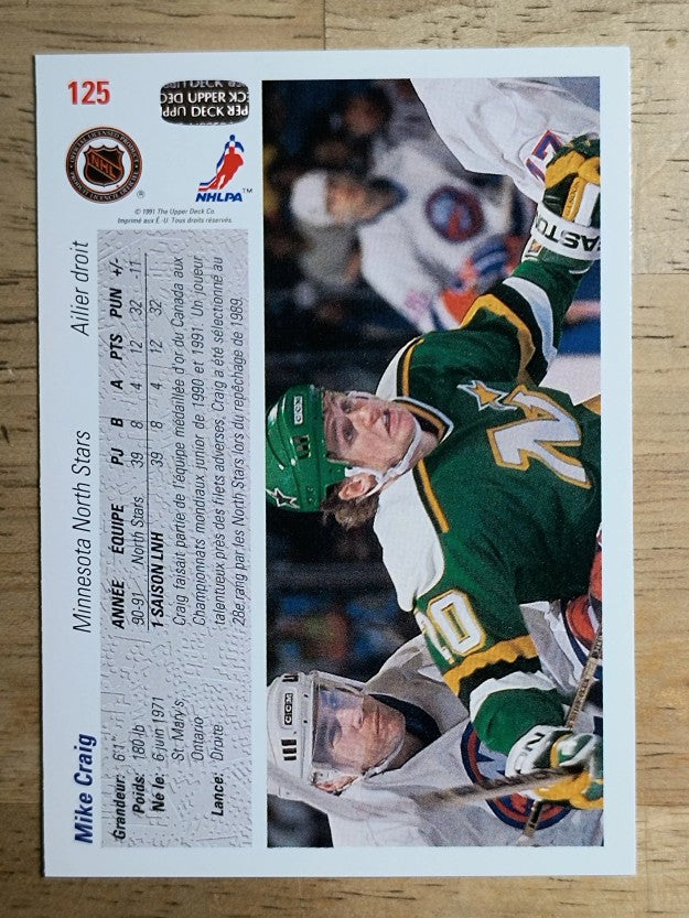 1991-92 Upper Deck French #125 Mike Craig
