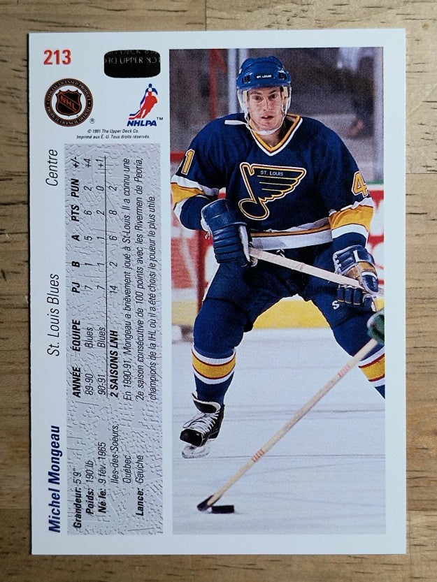 1991-92 Upper Deck French #213 Michel Mongeau