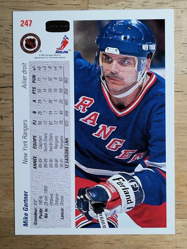 1991-92 Upper Deck French #247 Mike Gartner