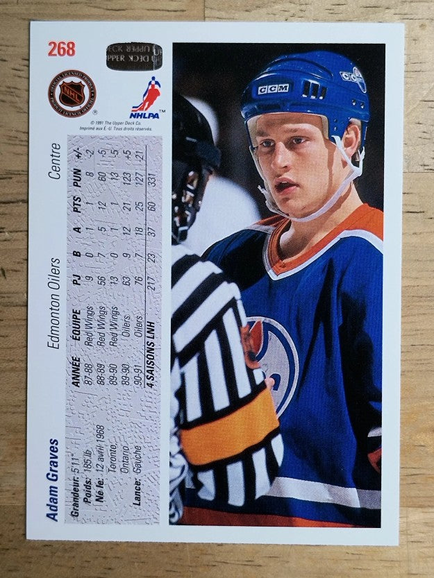 1991-92 Upper Deck French #268 Adam Graves