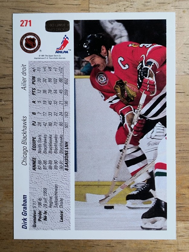 1991-92 Upper Deck French #271 Dirk Graham