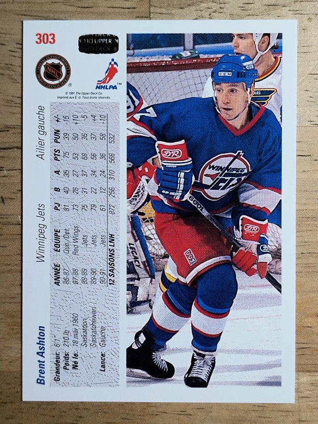 1991-92 Upper Deck French #303 Brent Ashton
