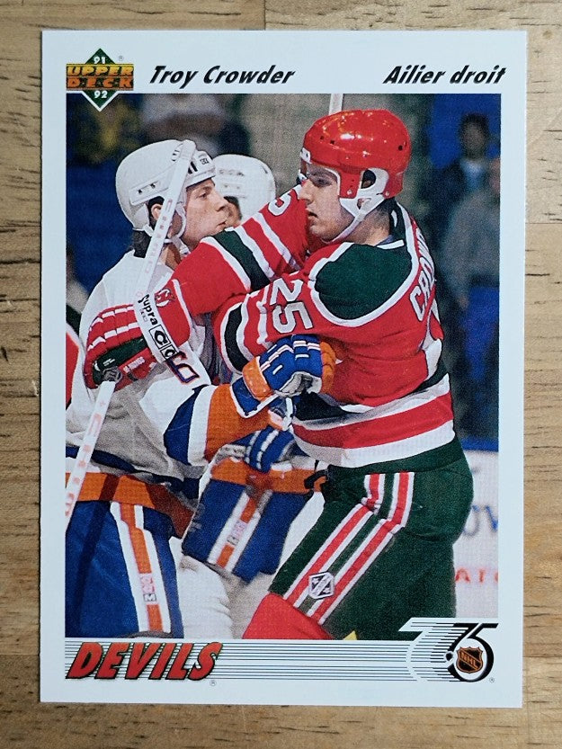 1991-92 Upper Deck French #342 Troy Crowder