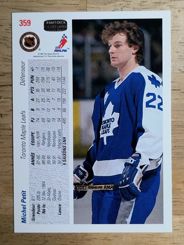 1991-92 Upper Deck French #359 Michel Petit
