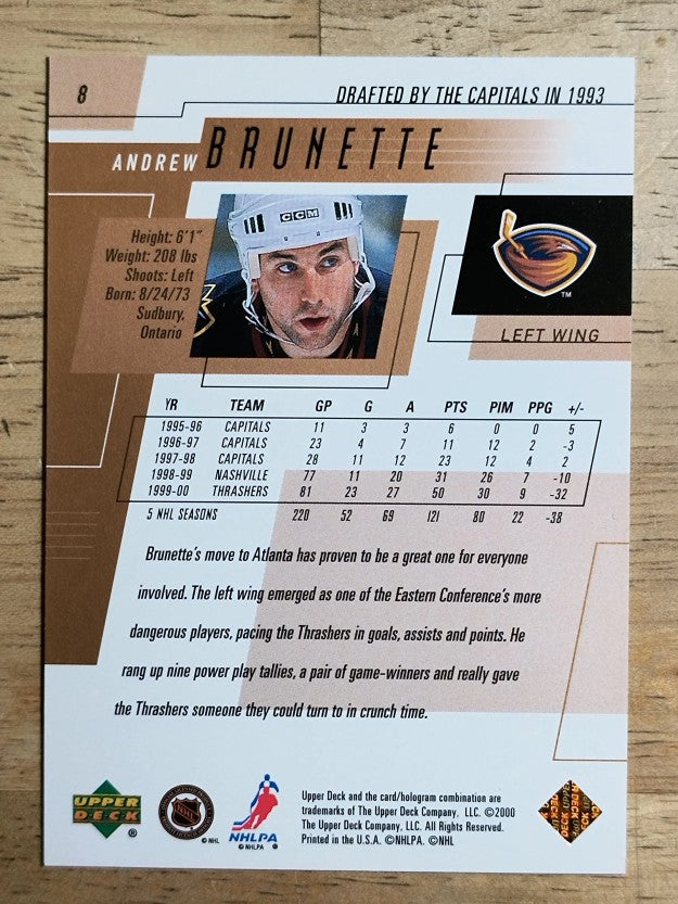 2000-01 Upper Deck #8 Andrew Brunette