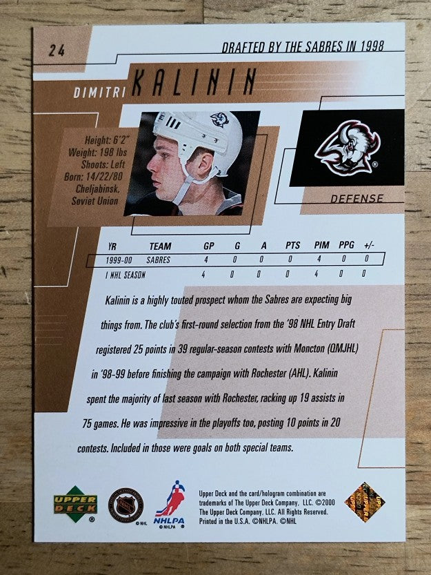 2000-01 Upper Deck #24 Dimitri Kalinin