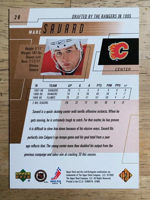 2000-01 Upper Deck #28 Marc Savard