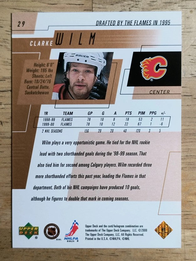 2000-01 Upper Deck #29 Clarke Wilm