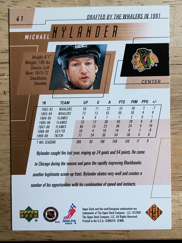 2000-01 Upper Deck #41 Michael Nylander