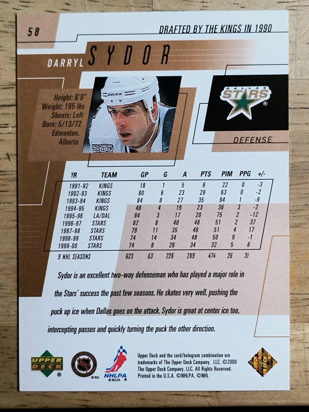 2000-01 Upper Deck #58 Darryl Sydor