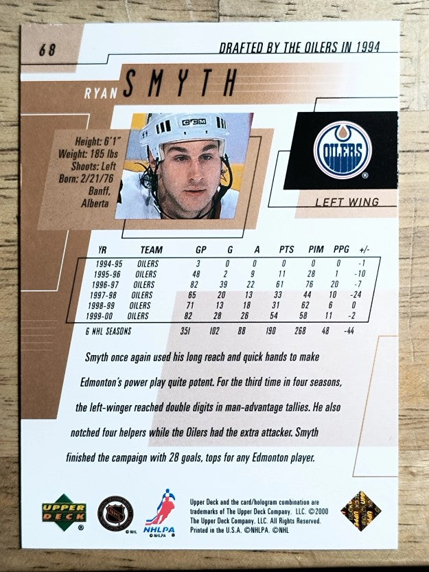 2000-01 Upper Deck #68 Ryan Smyth