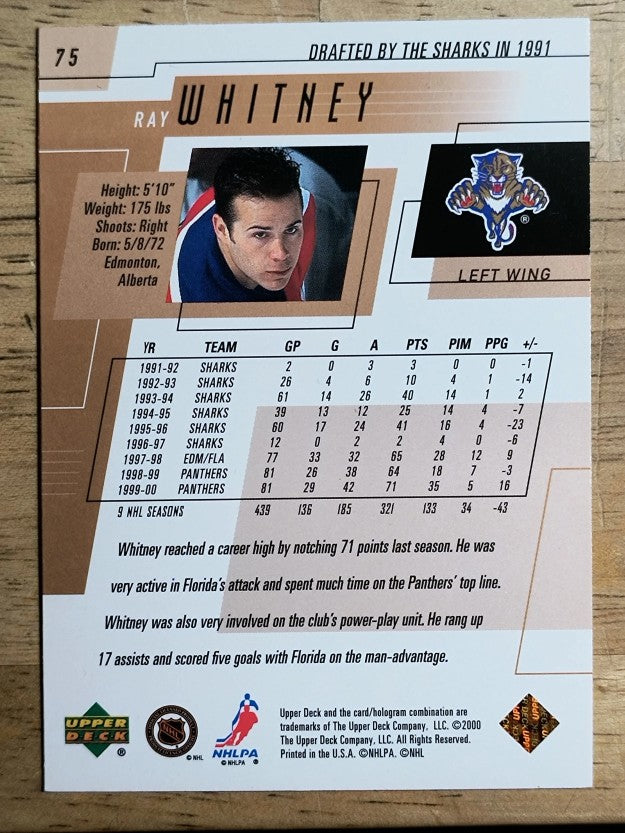 2000-01 Upper Deck #75 Ray Whitney