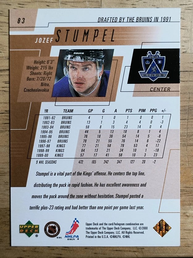 2000-01 Upper Deck #83 Jozef Stumpel