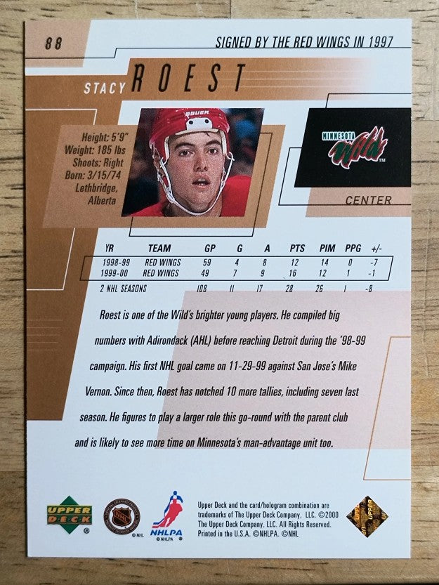 2000-01 Upper Deck #88 Stacy Roest