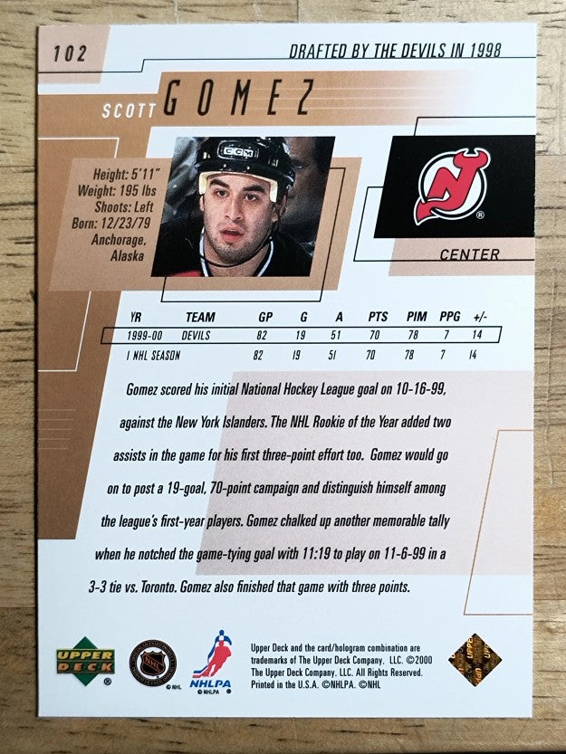 2000-01 Upper Deck #102 Scott Gomez