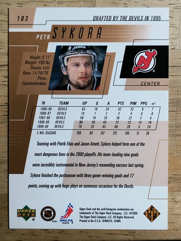 2000-01 Upper Deck #103 Petr Sykora