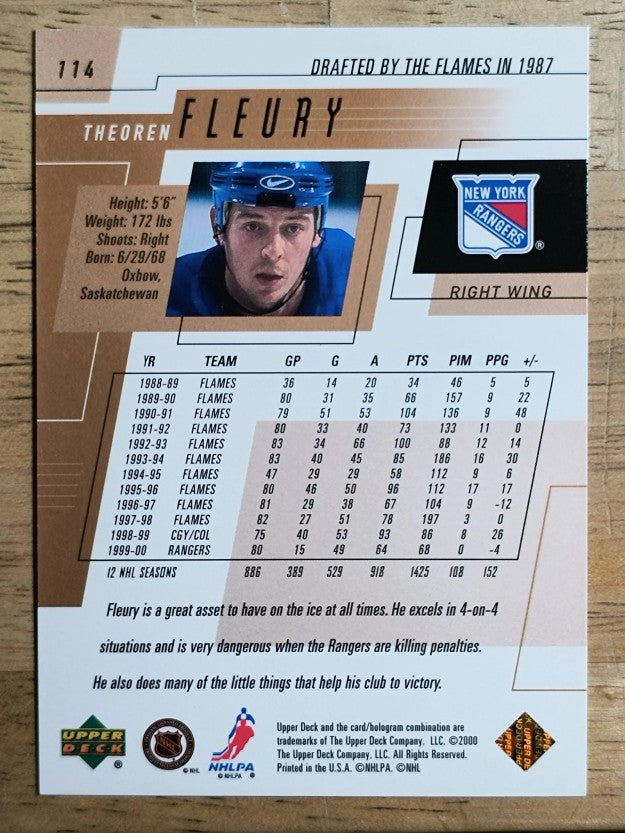 2000-01 Upper Deck #114 Theo Fleury