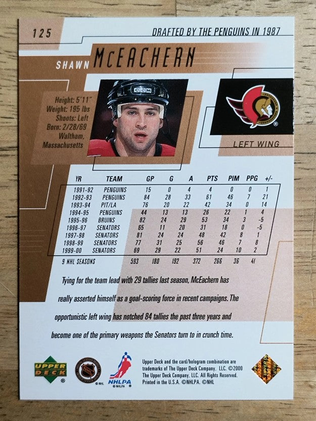 2000-01 Upper Deck #125 Shawn McEachern