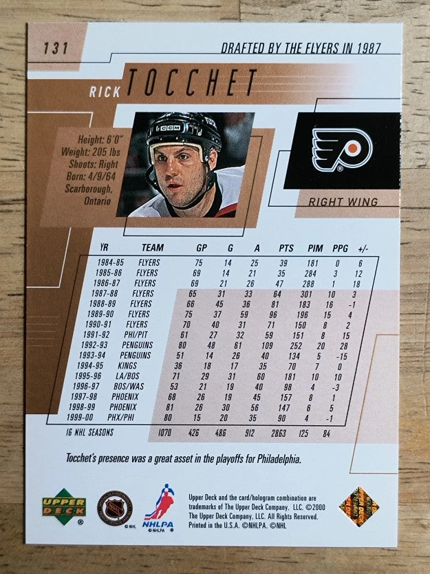 2000-01 Upper Deck #131 Rick Tocchet