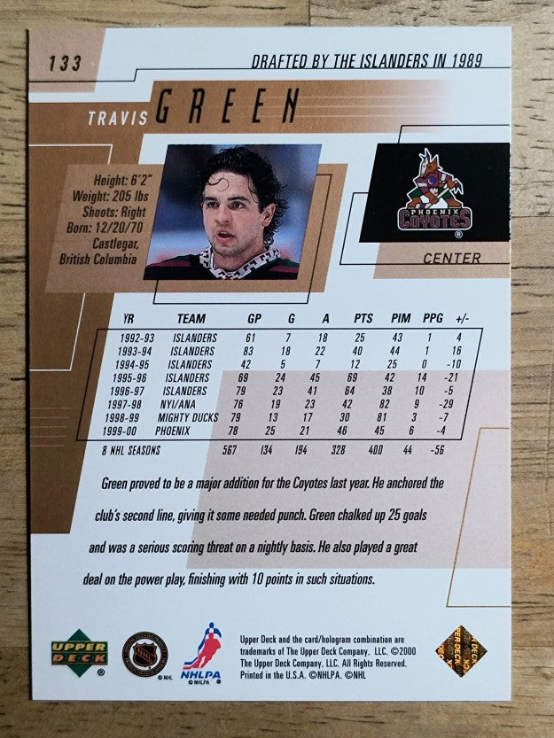 2000-01 Upper Deck #133 Travis Green