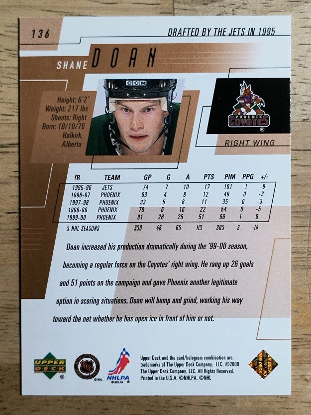 2000-01 Upper Deck #136 Shane Doan