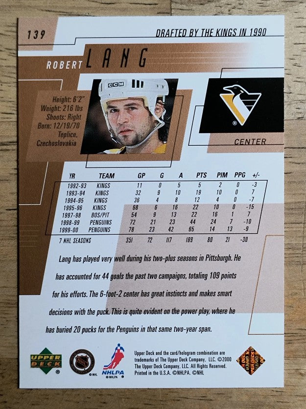 2000-01 Upper Deck #139 Robert Lang