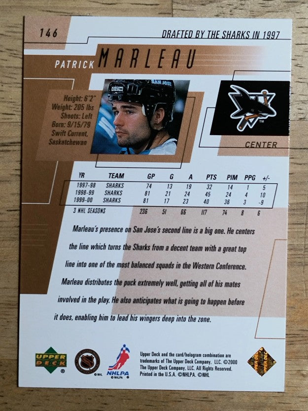 2000-01 Upper Deck #146 Patrick Marleau