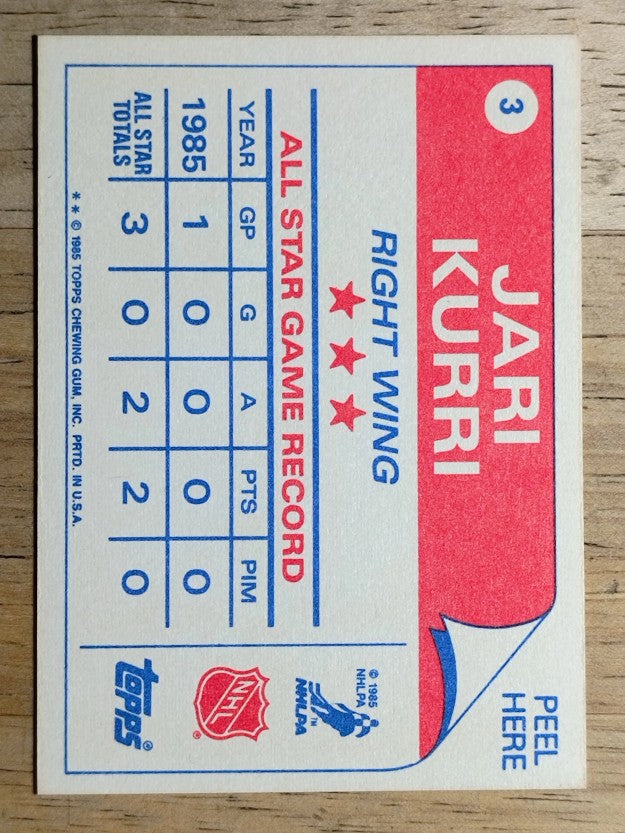 1985-86 Topps Sticker Inserts #3 Jari Kurri