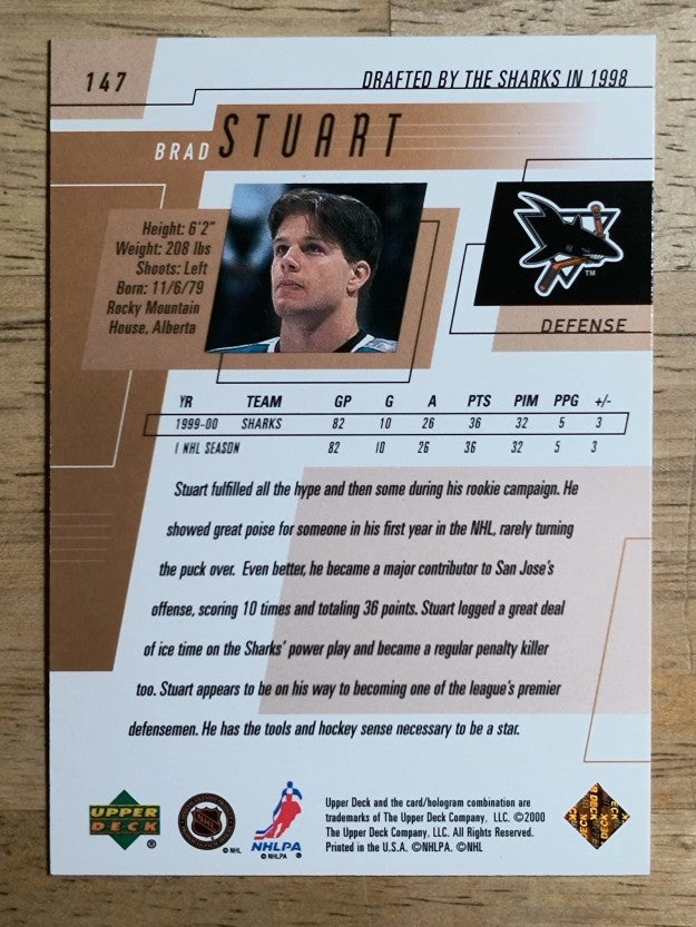 2000-01 Upper Deck #147 Brad Stuart