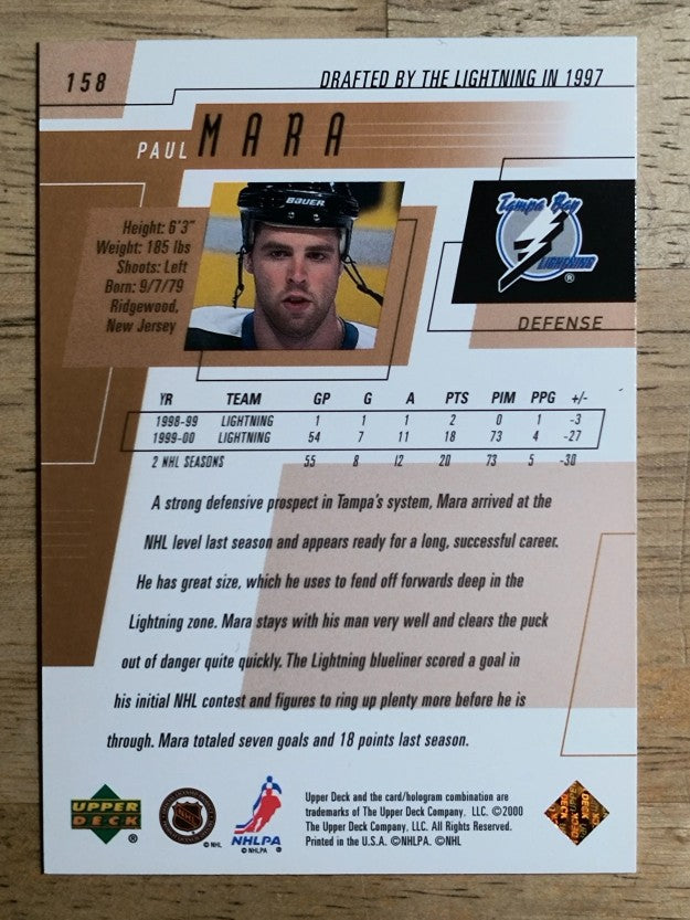 2000-01 Upper Deck #158 Paul Mara