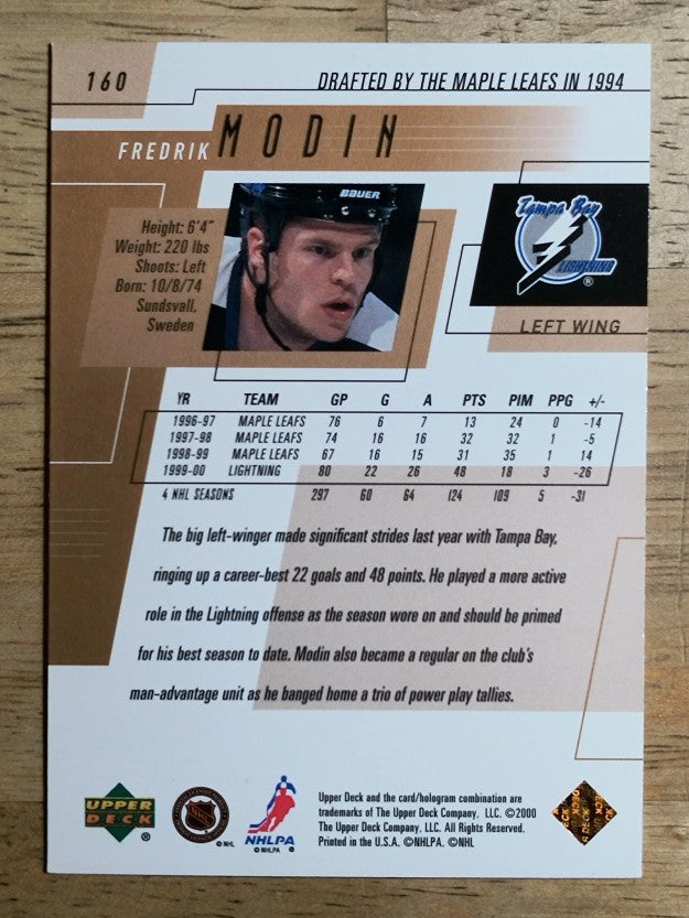 2000-01 Upper Deck #160 Fredrik Modin